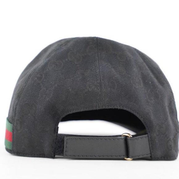 Gucci Size L Black Monogram GG Sherry Web Baseball main image 4